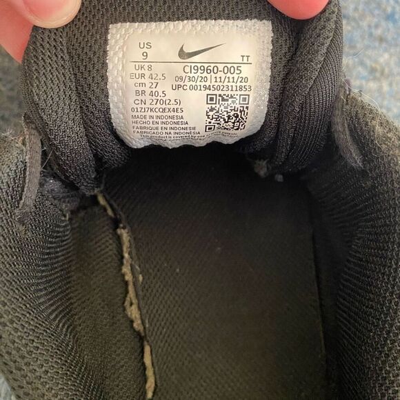 Nike flex men 9 tie up running shoes black red & white - Picture 9 of 9